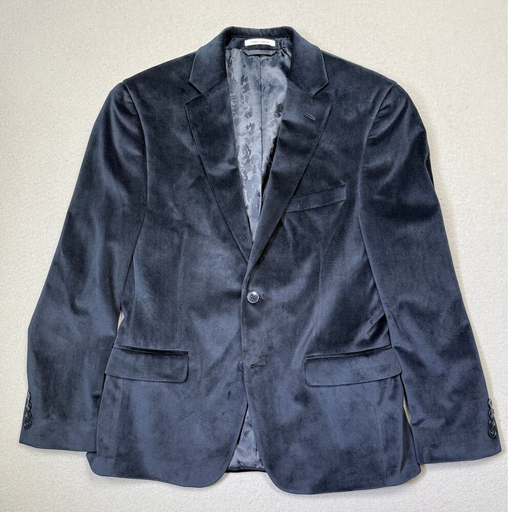 Bar III Men's Slim-Fit Velvet Sport Coat Navy 38S $295 NOWT
